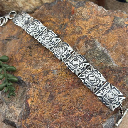 Traditional Sterling Silver Link Bracelet by Elgin Tom