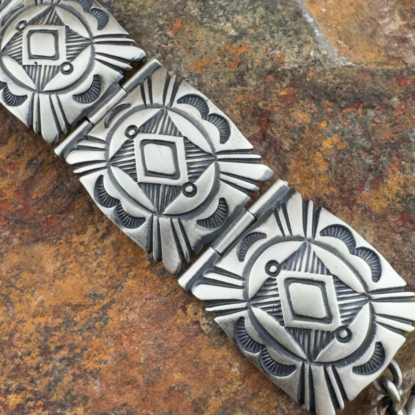 Traditional Sterling Silver Link Bracelet by Elgin Tom