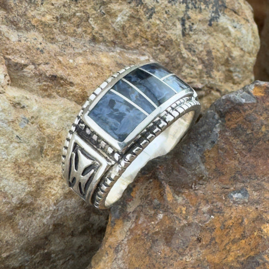 David Rosales Pietersite Inlaid Sterling Silver Ring