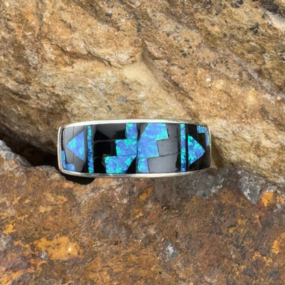 David Rosales Black Beauty Inlaid Sterling Silver Ring