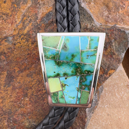 David Rosales Sonoran Gold Turquoise Sterling Silver Bolo Tie