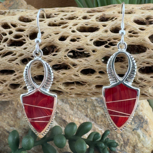 David Rosales Rosarita Inlaid Sterling Silver Earrings