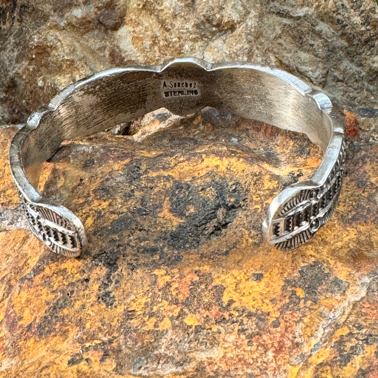 Vintage Red Coral Silver Bracelet - Estate Jewelry