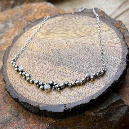 Million Drops Fresh Water Pearl Sterling Silver Necklace by Ray Coriz