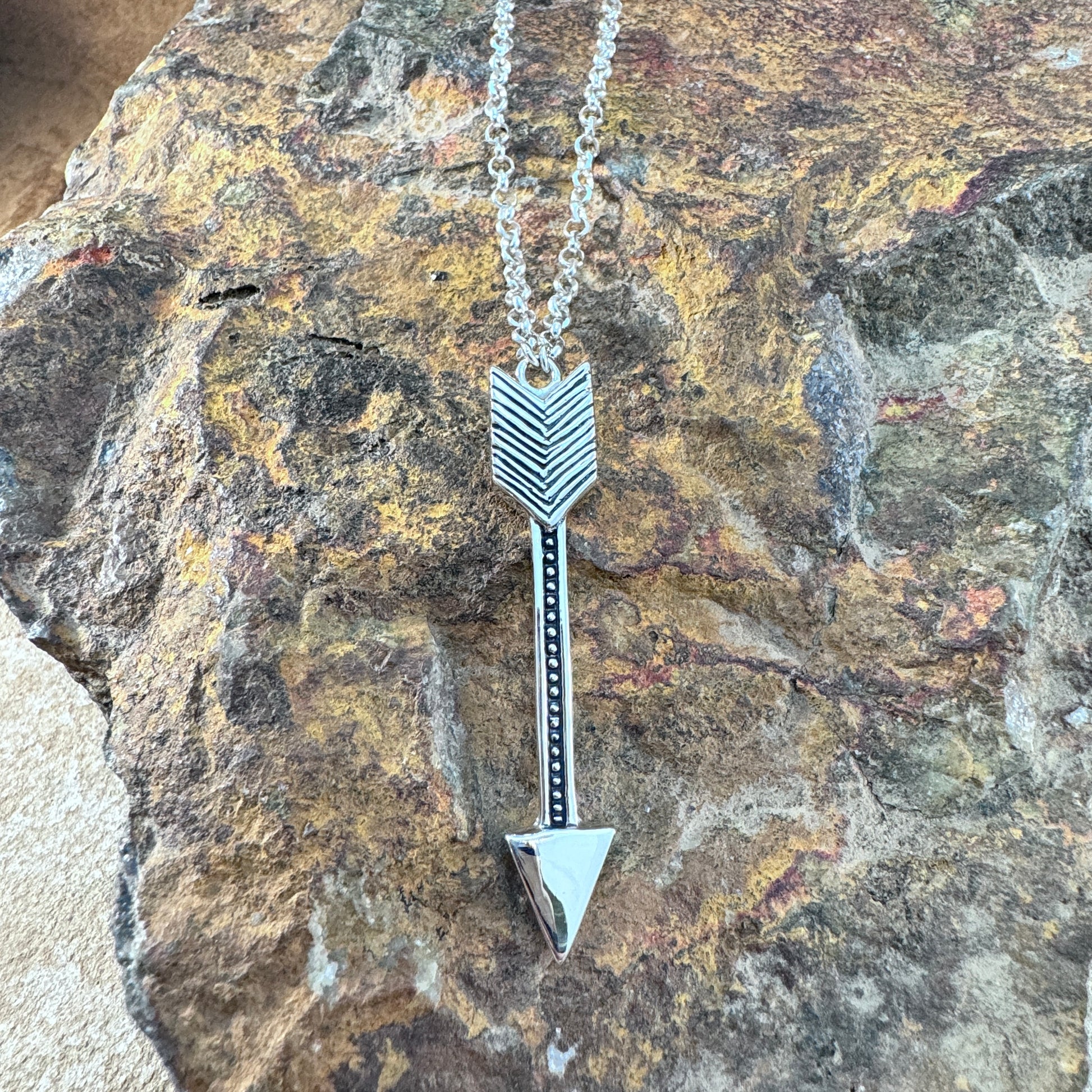 David Rosales Silver Country Sterling Necklace Arrow
