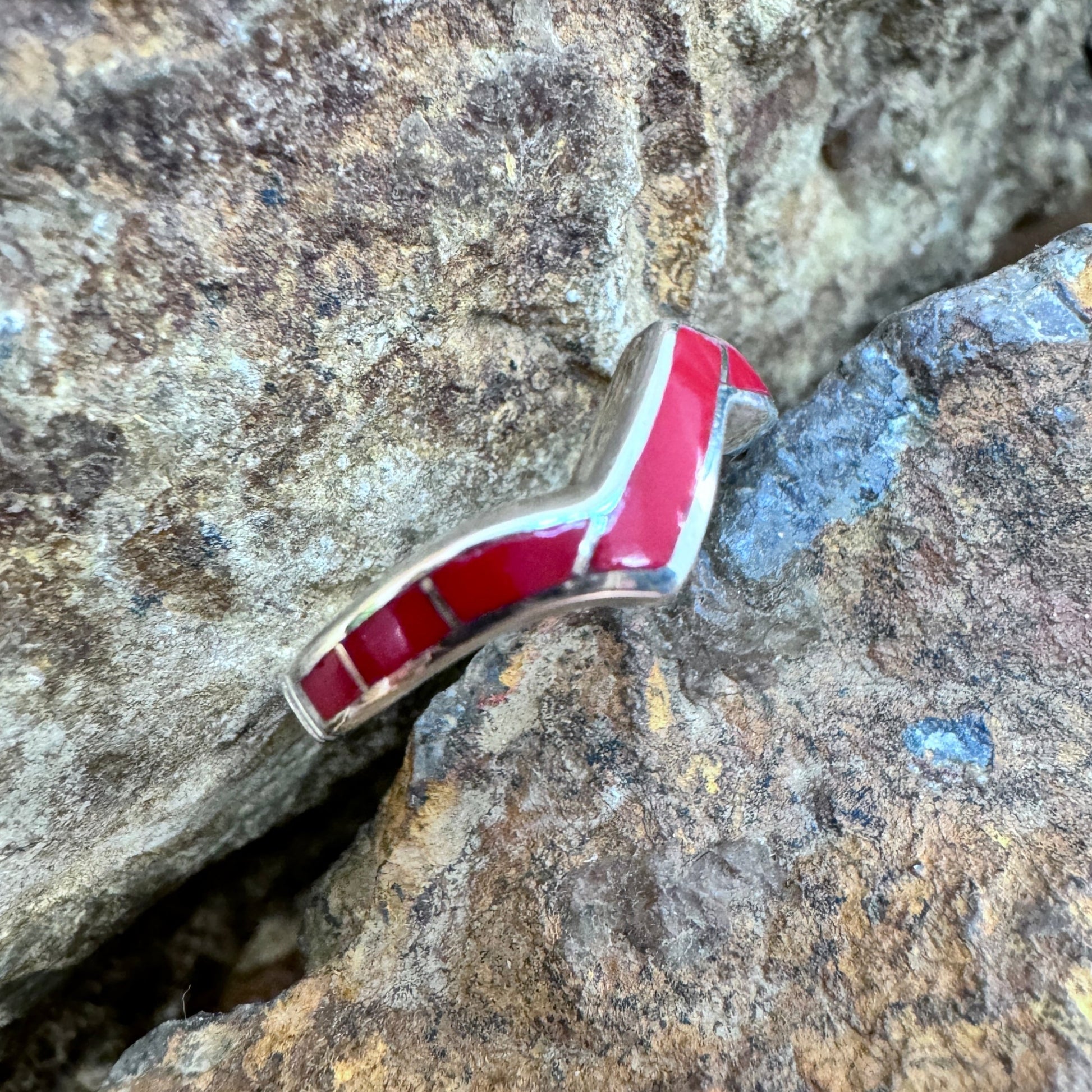 David Rosales Rosarita Inlaid Sterling Silver Ring