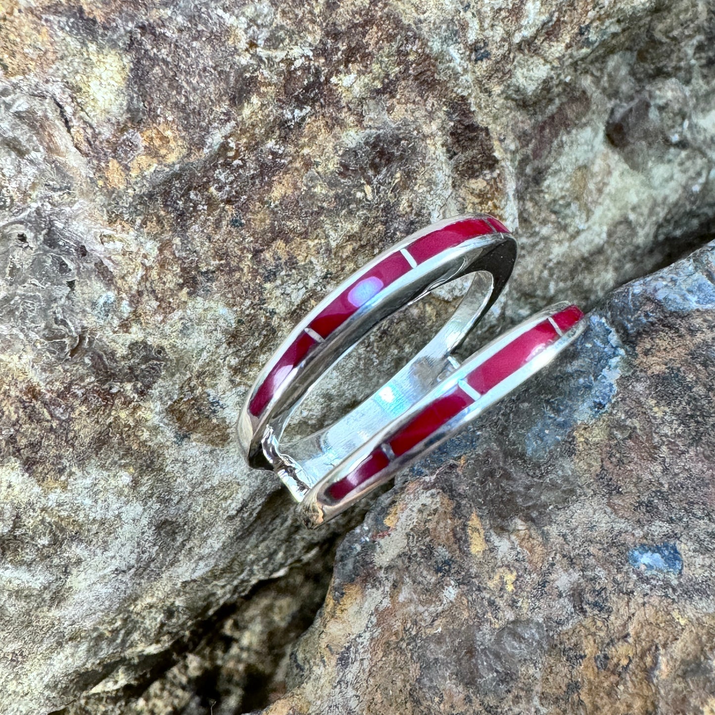 David Rosales Rosarita Inlaid Sterling Silver Ring