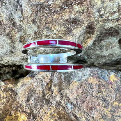 David Rosales Rosarita Inlaid Sterling Silver Ring