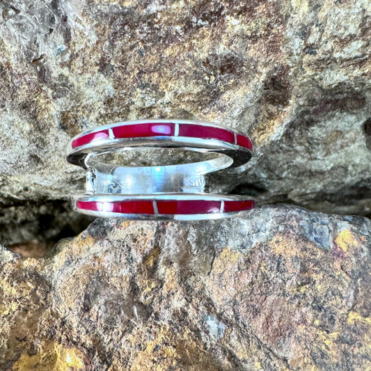 David Rosales Rosarita Inlaid Sterling Silver Ring