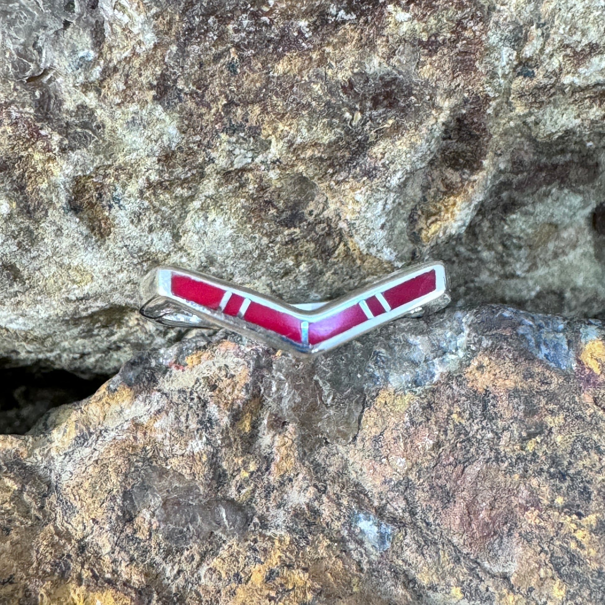 David Rosales Rosarita Inlaid Sterling Silver Ring