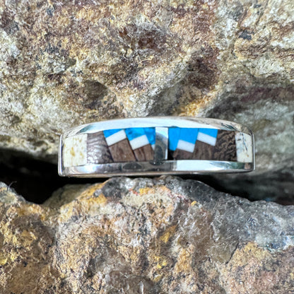 David Rosales Ironwood Inlaid Sterling Silver Ring