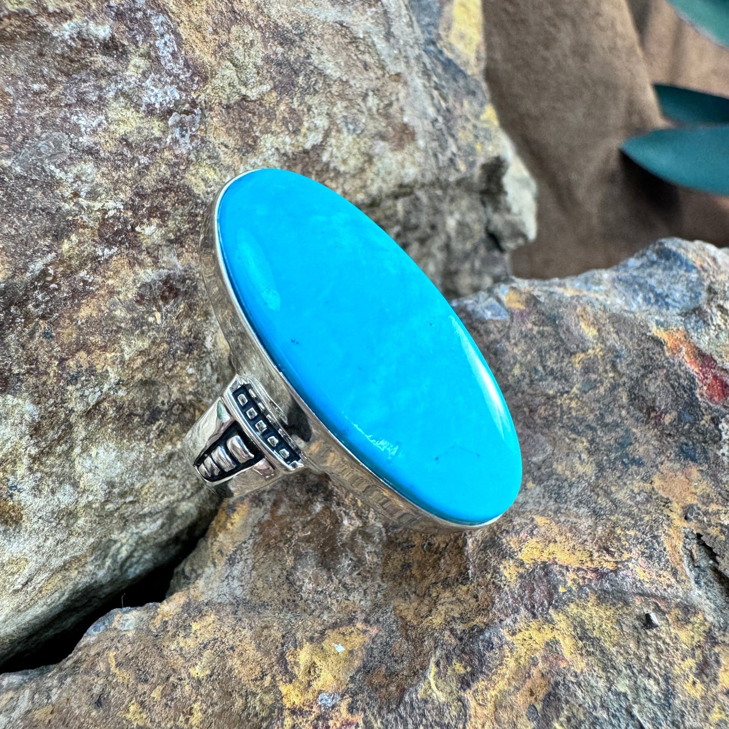 David Rosales Kingman Turquoise Sterling Silver Ring