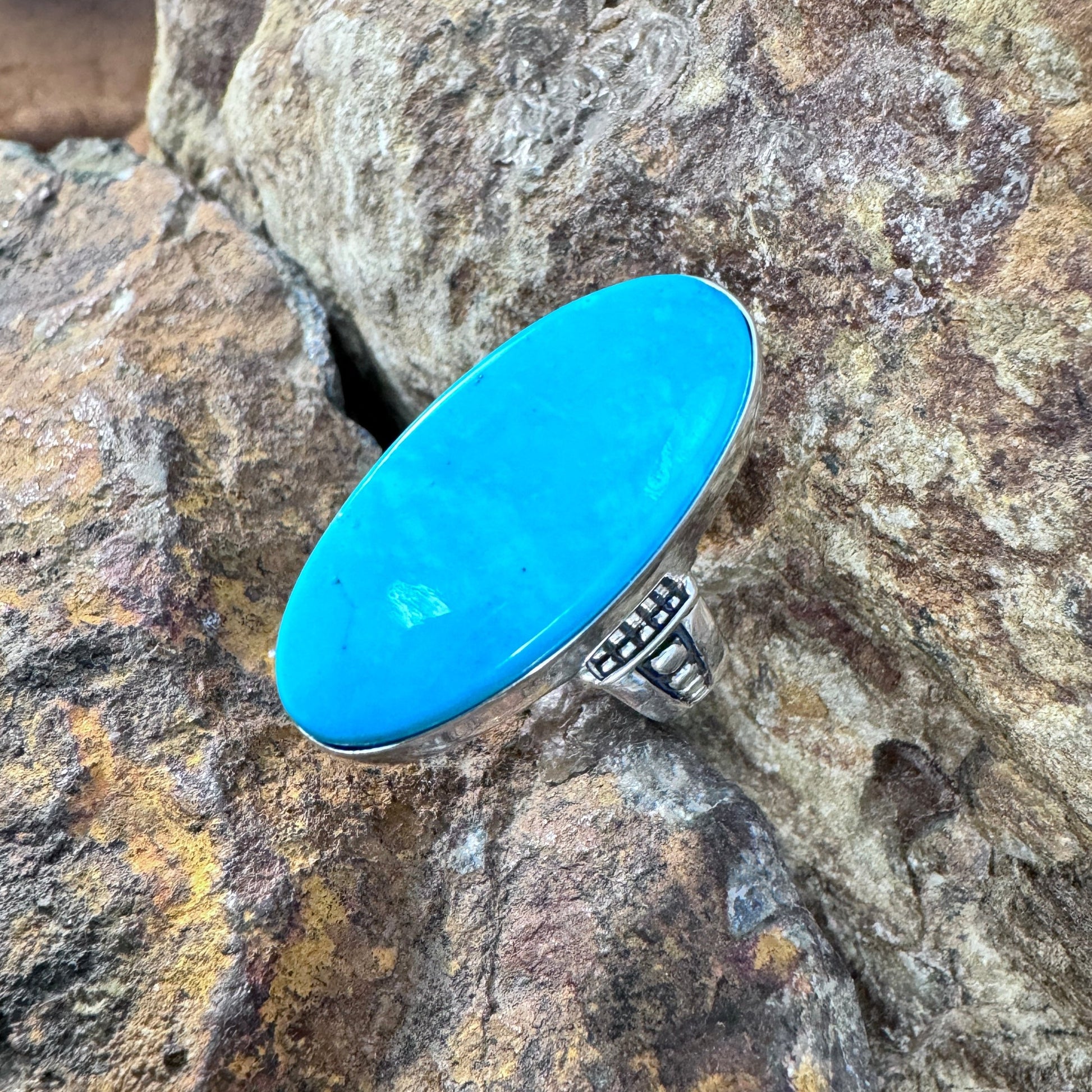 David Rosales Kingman Turquoise Sterling Silver Ring