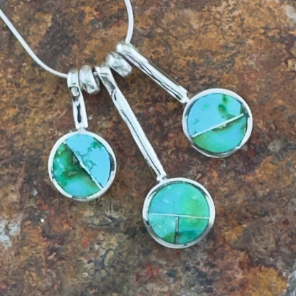 David Rosales Sonoran Gold Turquoise Inlaid Sterling Silver Necklace