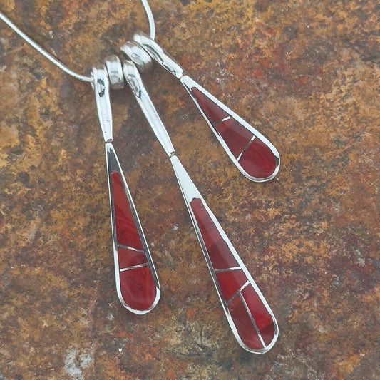 David Rosales Rosarita Inlay Sterling Silver Necklace