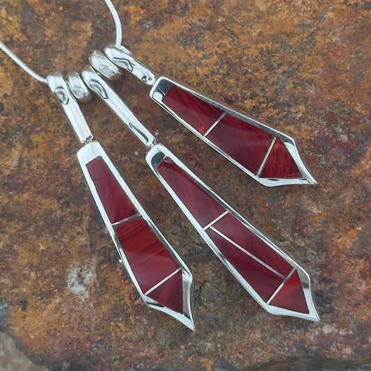 David Rosales Rosarita Inlaid Sterling Silver Necklace