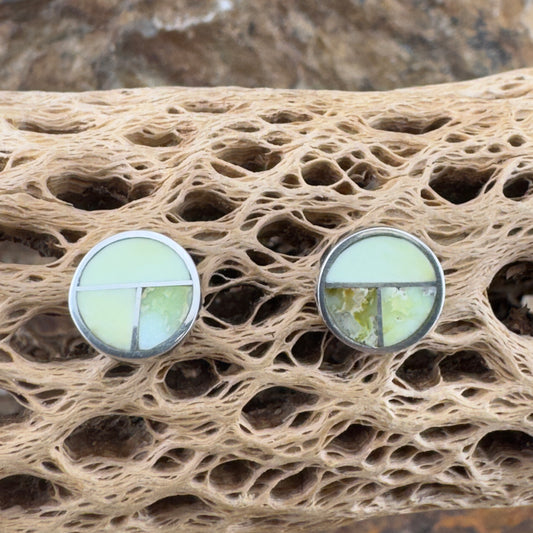 David Rosales Palomino Inlaid Sterling Silver Earrings