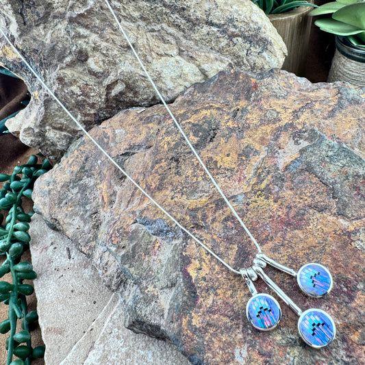 David Rosales Stardust Inlaid Sterling Silver Necklace