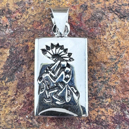 David Rosales Indian Summer Cobble Inlaid Sterling Silver Pendant
