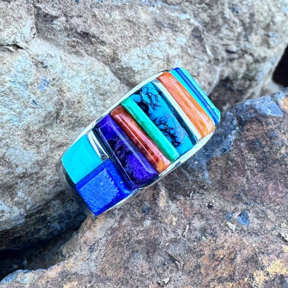 David Rosales Indian Summer Cobble Inlaid Sterling Silver Ring