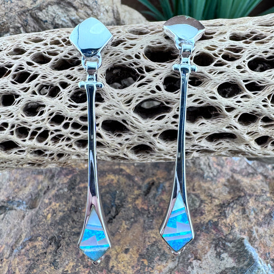 David Rosales Mystic Pearl Inlaid Sterling Silver Earrings