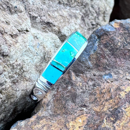 David Rosales Sonoran Gold Inlaid Sterling Silver Ring