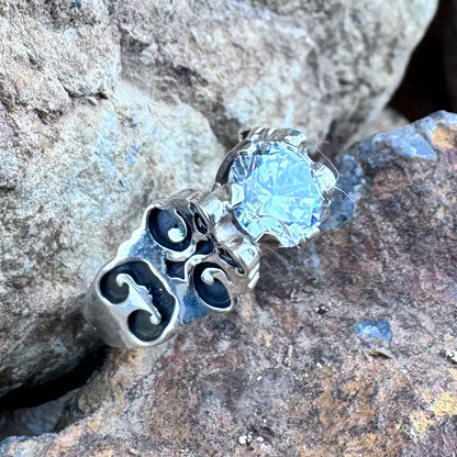 Sterling Silver Country Cubic Zirconia Ring by David Rosales