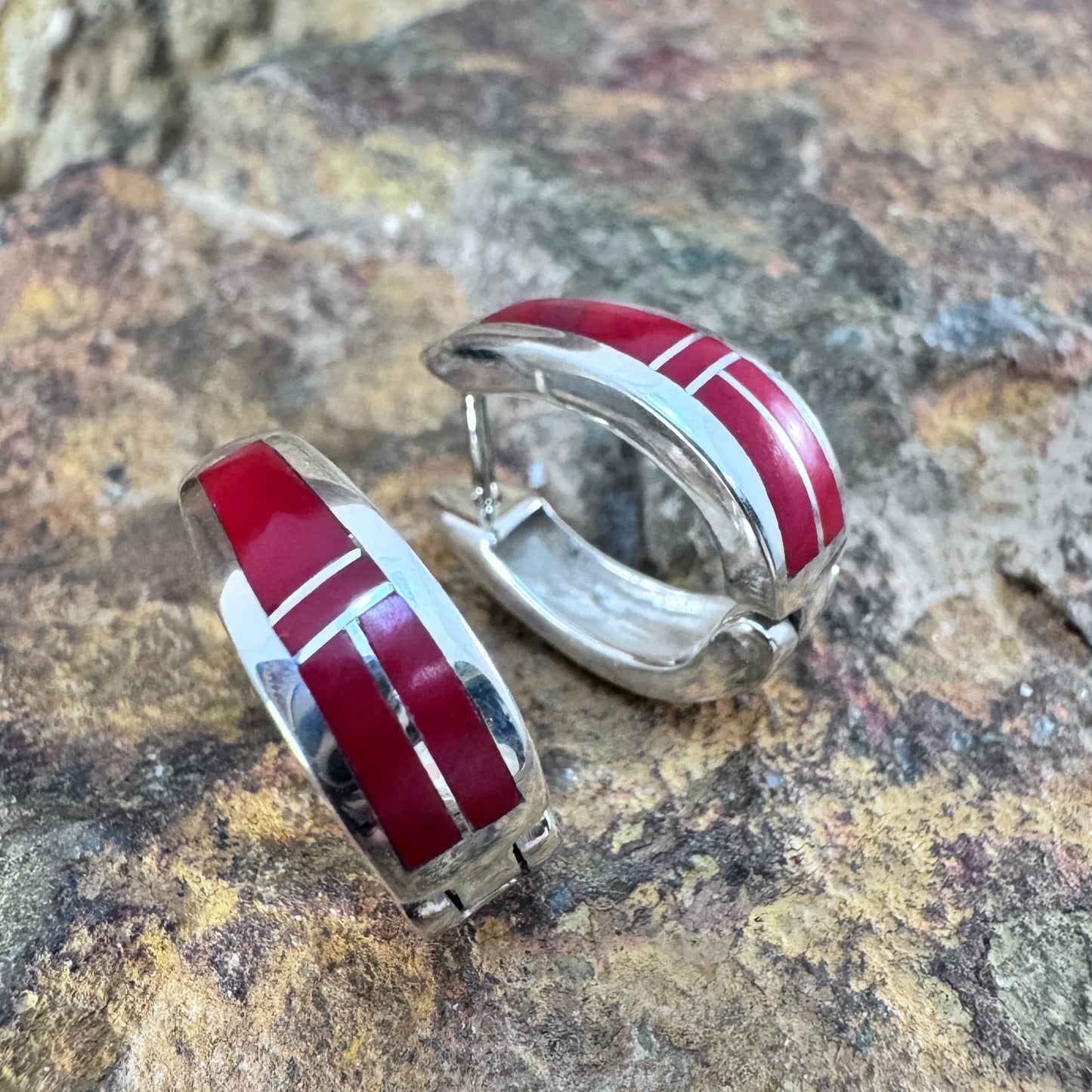 David Rosales Rosarita Sterling Silver Earrings Huggie