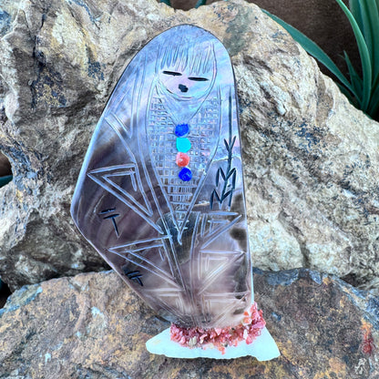 Zuni Corn Maiden – Two-Sided Shell Carving by Gloria Chatin