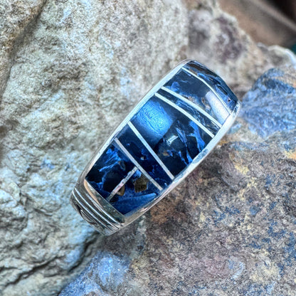David Rosales Pietersite Inlaid Sterling Silver Ring