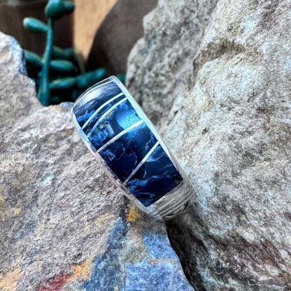 David Rosales Pietersite Inlaid Sterling Silver Ring