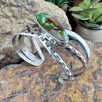 Royston Turquoise Sterling Silver Cuff Bracelet by Wil Denetdale