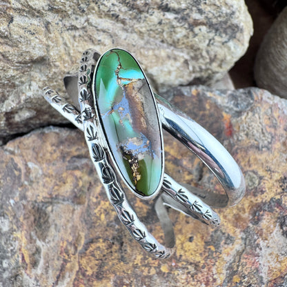 Royston Turquoise Sterling Silver Cuff Bracelet by Wil Denetdale