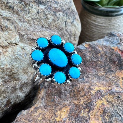 Anna Spencer Kingman Turquoise Cluster Ring