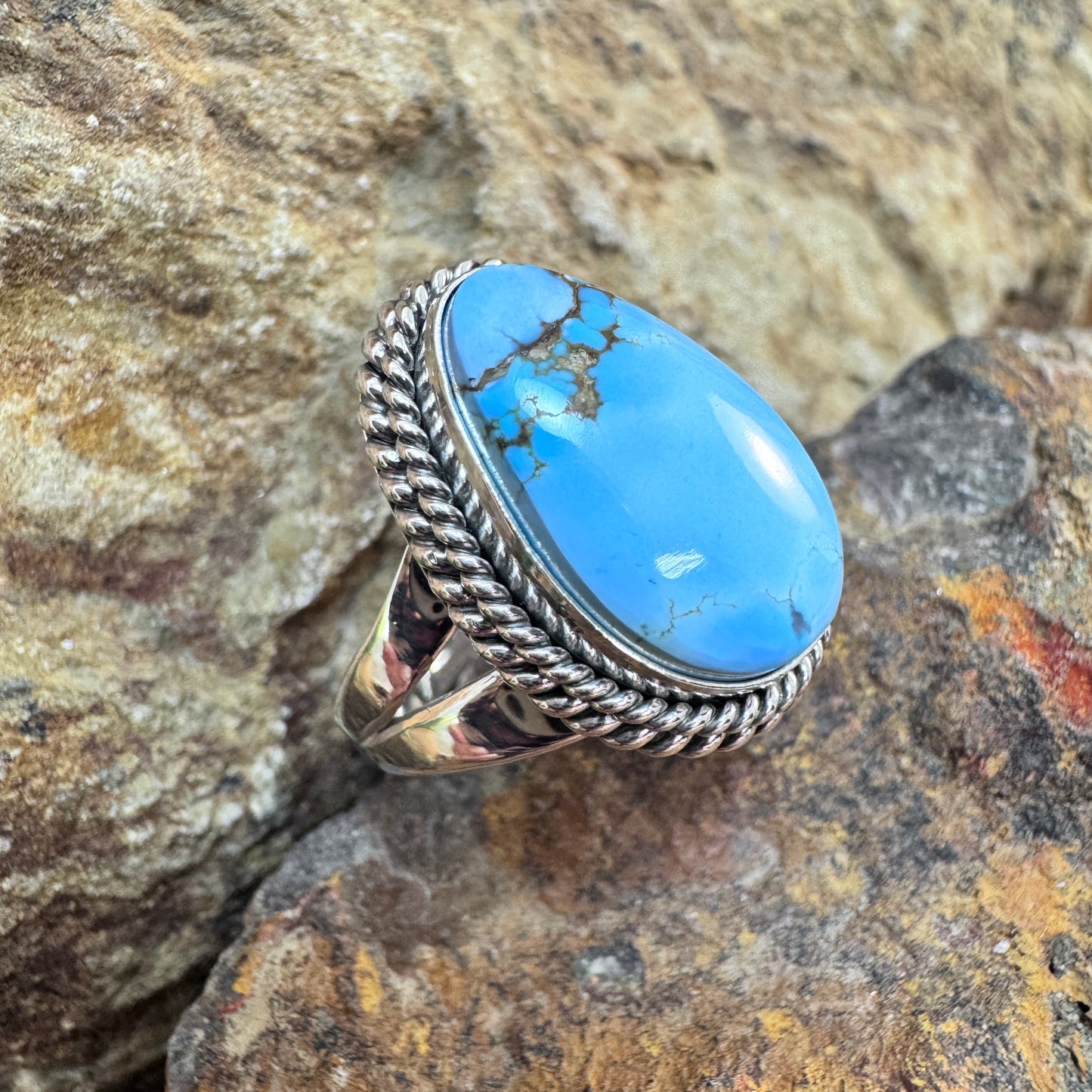 Golden Hill Sterling Silver Ring by Artie Yellowhorse