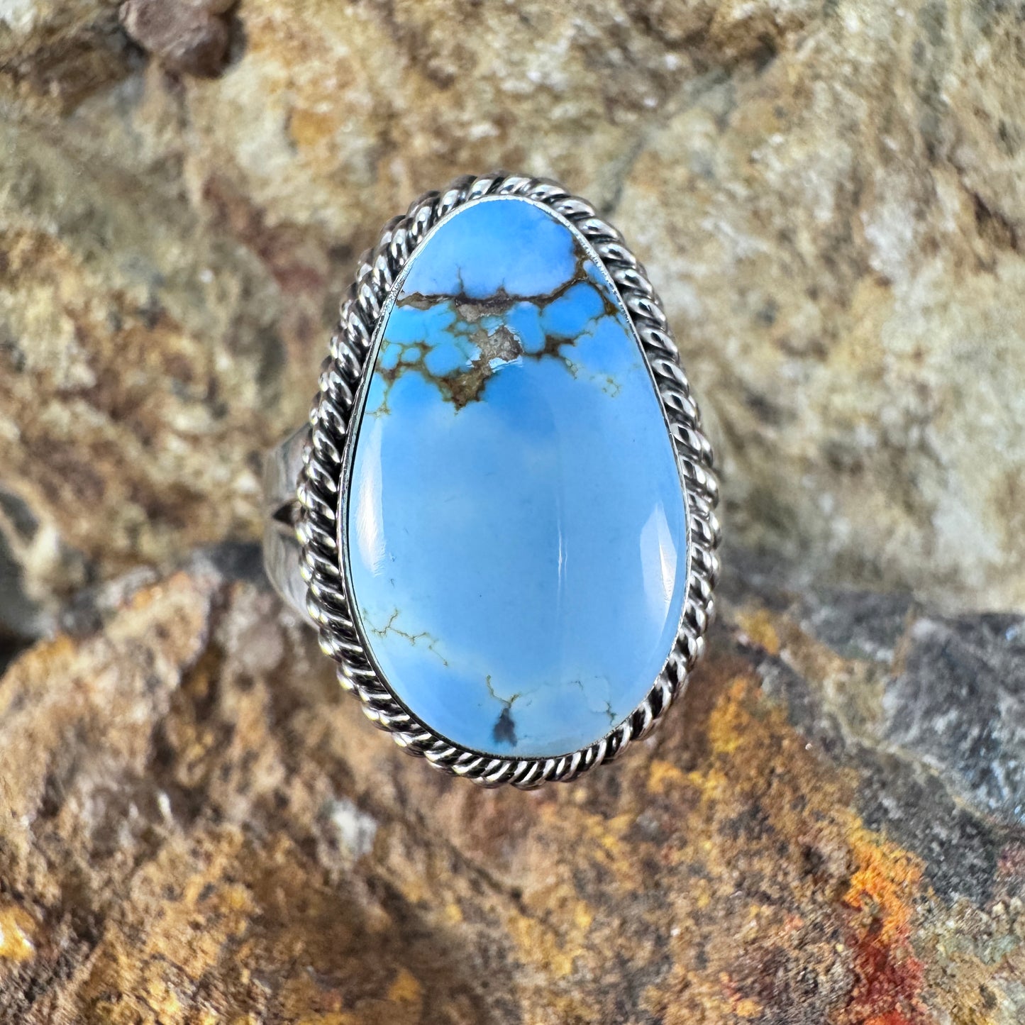 Golden Hill Sterling Silver Ring by Artie Yellowhorse