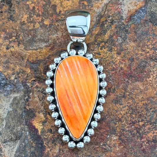Spiny Oyster Sterling Silver Pendant by Artie Yellowhorse