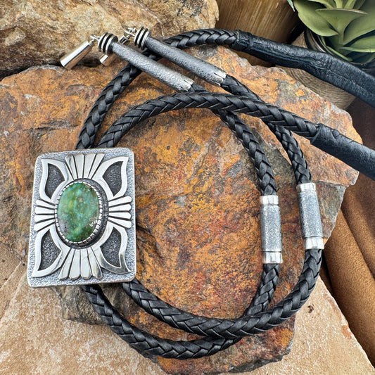 Sonoran Gold Turquoise Bolo Tie by Jack Tom