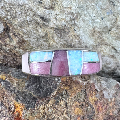 David Rosales Make Me Blush Inlaid Sterling Silver Ring