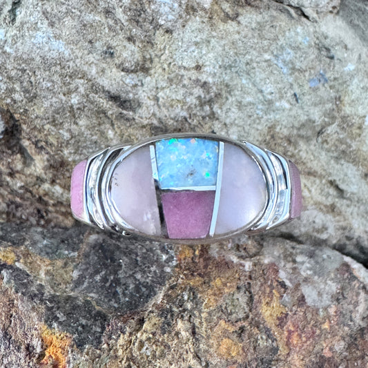 David Rosales Make Me Blush Inlaid Sterling Silver Ring