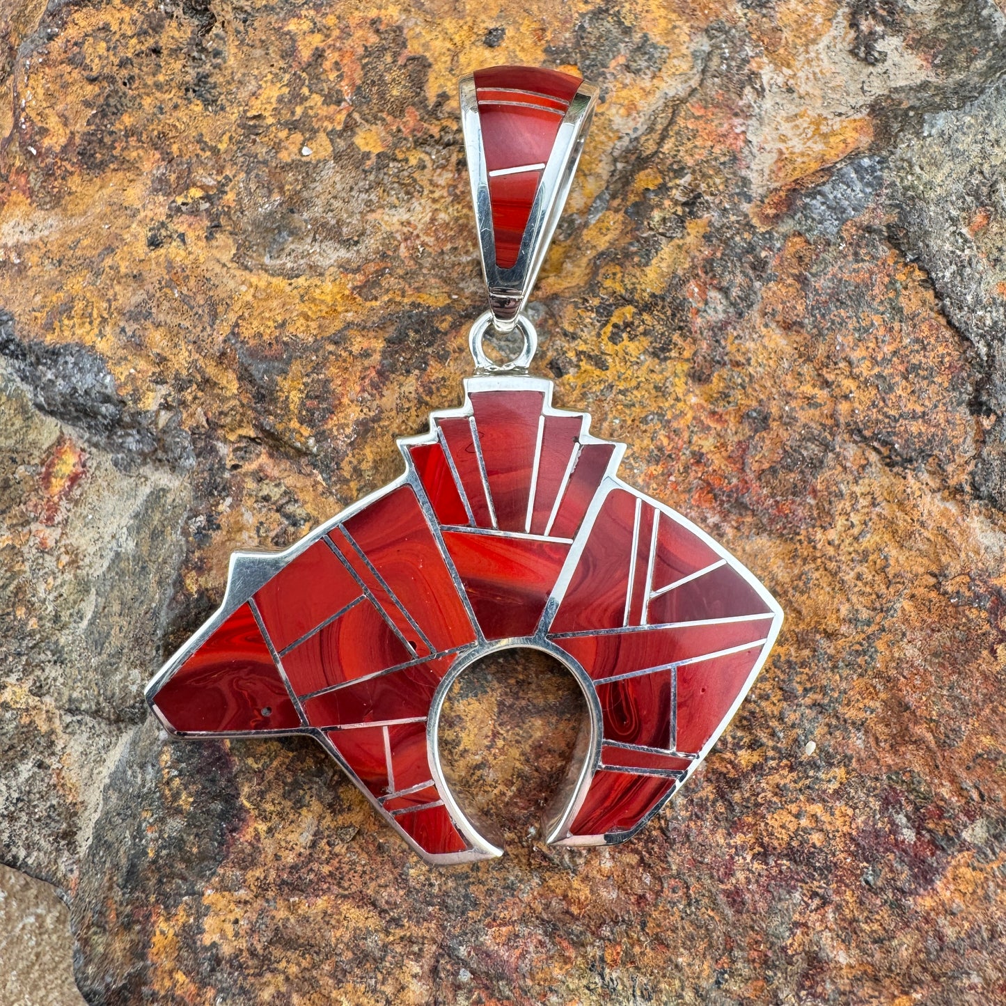 David Rosales Rosarita and Pristine Sterling Silver Reversible Pendant Bear