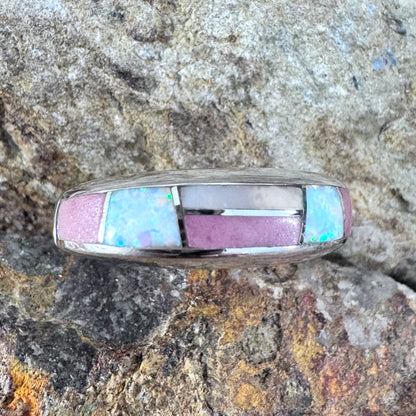 David Rosales Make Me Blush Inlaid Sterling Silver Ring