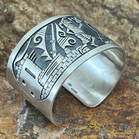 Native American Navajo Silver Eagle Wrap Band Ring Size 6.5