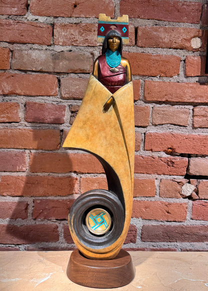 Heart of a Basketmaker By Cliff Fragua, Jemez Pueblo, Native American Sculptor