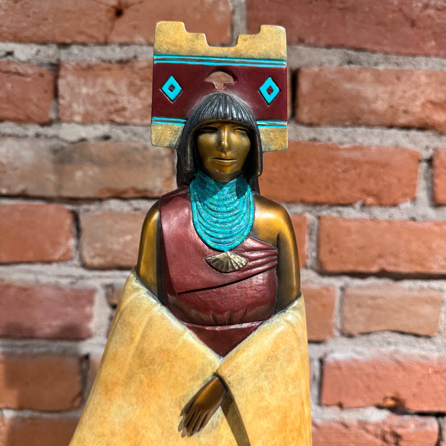 Heart of a Basketmaker By Cliff Fragua, Jemez Pueblo, Native American Sculptor