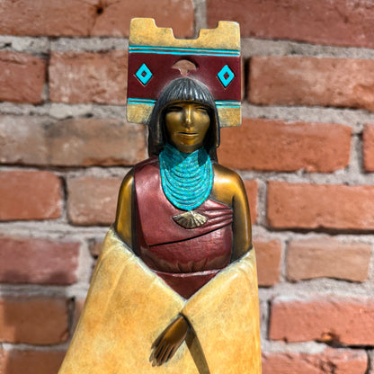 Heart of a Basketmaker By Cliff Fragua, Jemez Pueblo, Native American Sculptor