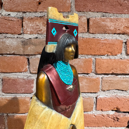 Heart of a Basketmaker By Cliff Fragua, Jemez Pueblo, Native American Sculptor