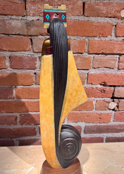Heart of a Basketmaker By Cliff Fragua, Jemez Pueblo, Native American Sculptor