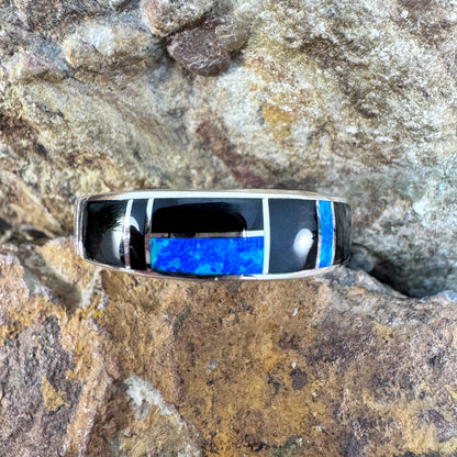 David Rosales Black Beauty Inlaid Sterling Silver Ring