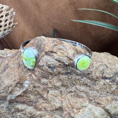 Palomino Variscite Sterling Silver Bracelet by Ray Coriz